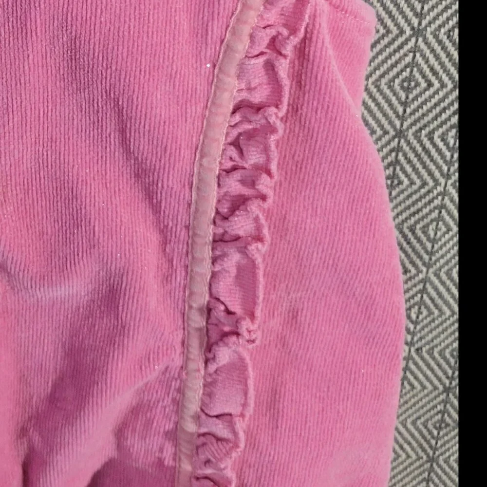 Vintage The Children's Place Stretch Sparkly Pink Corduroy Dress Size 3T
